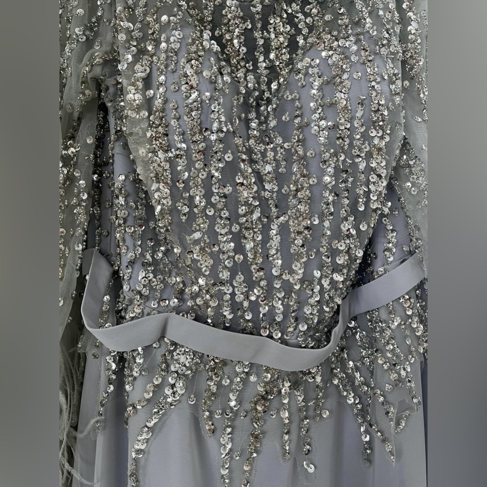 Terani Couture Dress- Size 16 Color- Silver - Picture 3 of 4